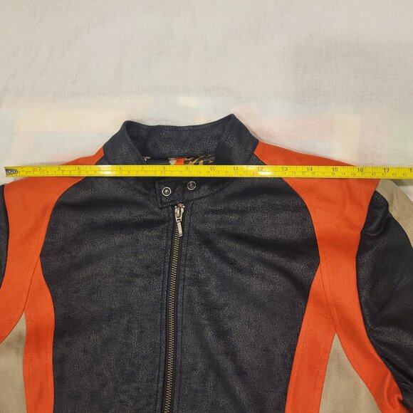 Bianca Nygard Biker Style Color Block Jacket Size 8 Black - Picture 6 of 14